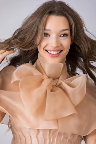 Rochie matase si organza Clara