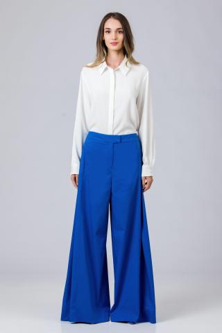 Pantaloni bumbac wide leg Draga