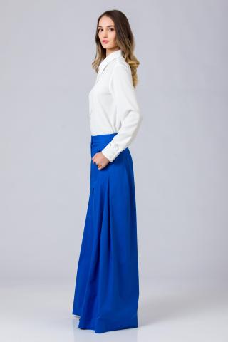 Pantaloni bumbac wide leg Draga