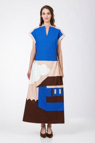 Rochie bumbac Casa Albastra