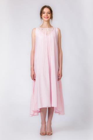 Paula Herlo x Andrea Tincu Rochie din batist de bumbac si matase Venus
