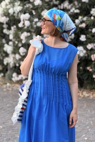 Paula Herlo x Andrea Tincu Rochie din matase si bumbac Coralia