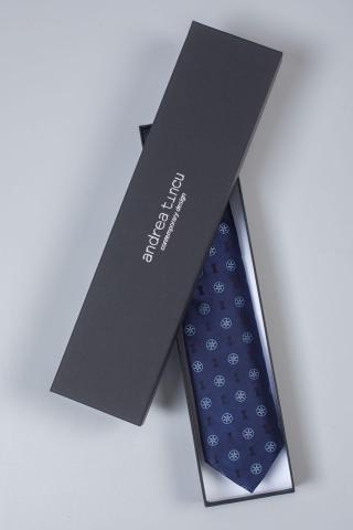 Cravata jacquard de matase Hommage à Brancusi