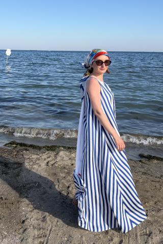 Paula Herlo x Andrea Tincu Rochie din matase twill Calypso