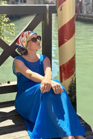 Paula Herlo x Andrea Tincu Esarfa din matase La Mer Noire
