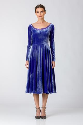 Rochie din catifea de matase si viscoza Marie